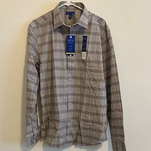 Apt. 9 Men's Casual Plaid Shirt -Gray